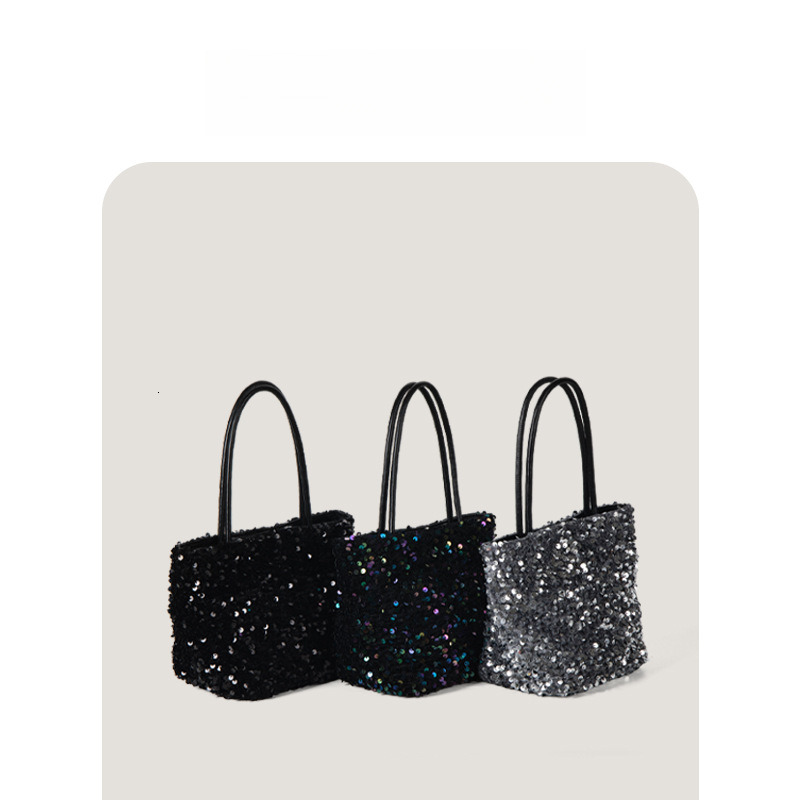 2025S Fashion Designer Fashion Women S Niche Design Sequin Bug Handbag Shoulder Cross Tote Bag For Women