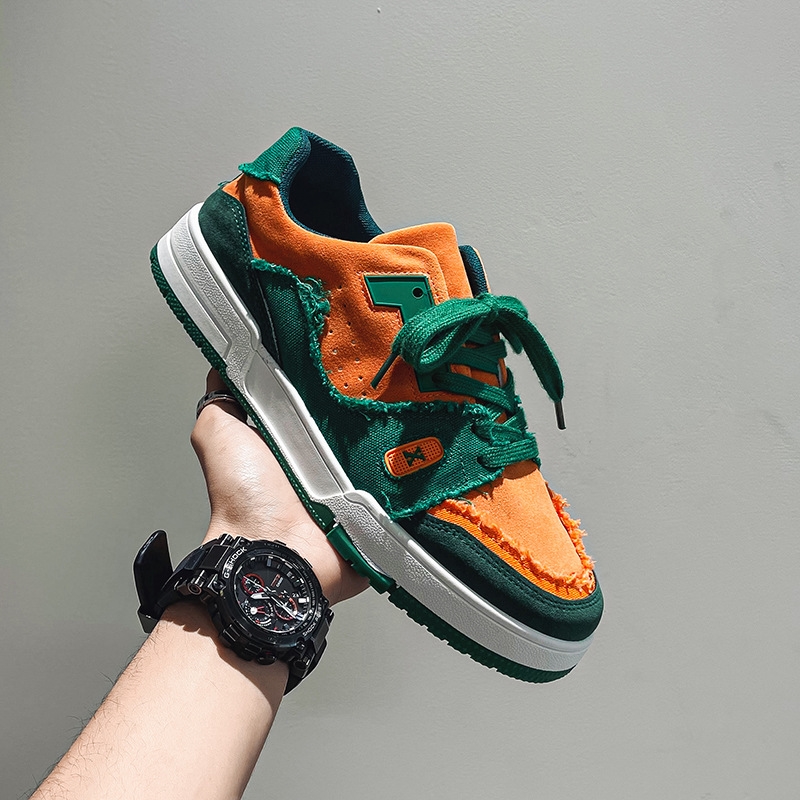 Spring and summer new 2025 Korean version of fashion trend college wind non-slip casual shoes men's sports shoes