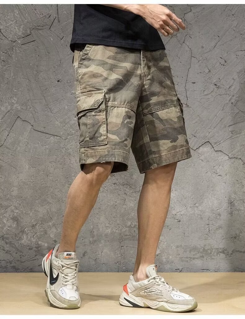 2025S Fashion Designer Shorts Men S Summer Loose Casual Sports Five Quarter Straight Leg Trendy Brand Functional Work Pants