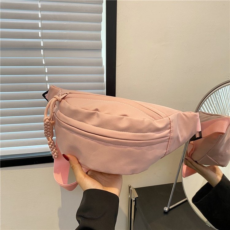 Simple nylon cloth small bag women's new texture single shoulder underarm chest bag crossbody small waist pack 2025s hot