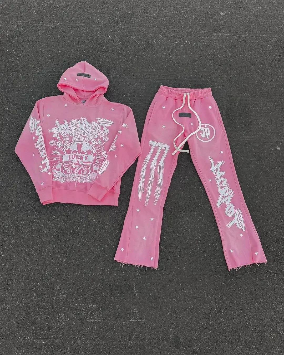 Autumn and Winter Sports 2 Piece Sets Womens Outfits Gothic Men Hoodie Sweatshirts Sweatpants Two Suit Y2k Street Sportswear 250322