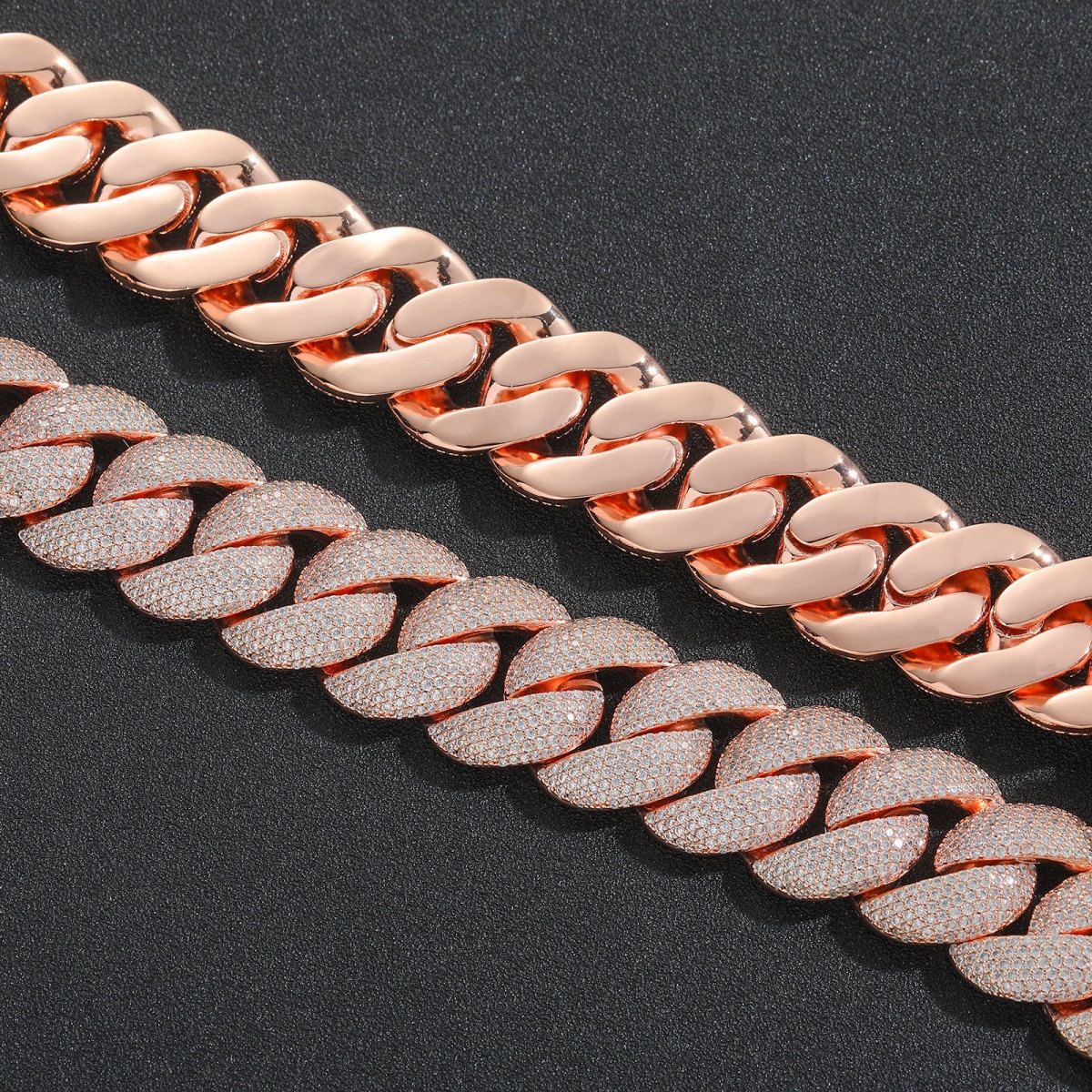 24mm VVS Moissanite platinum gold Rose Gold plated Sterg Sier Cuban Necklace jewellery3