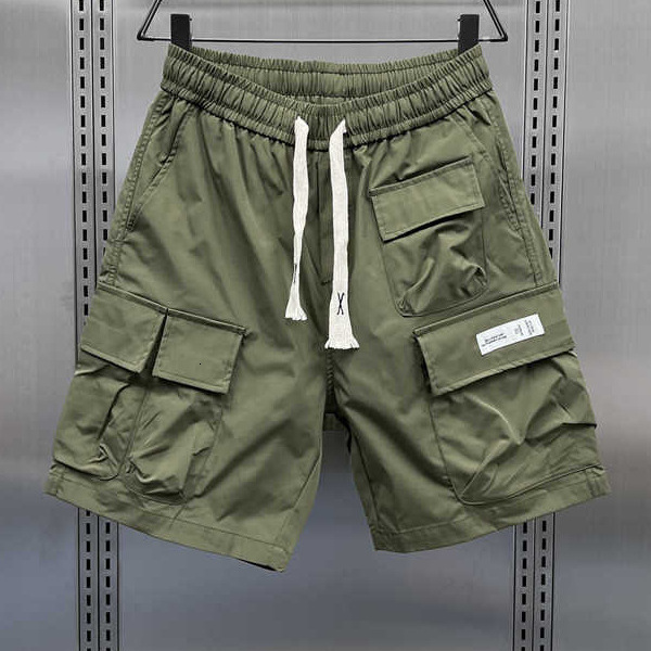 2025S Fashion Designer Sports Quick Drying Shorts Men American Fashion Brand Multi Pocket Work Youth Fashionable And Versatile Casual Five Quarter Pan