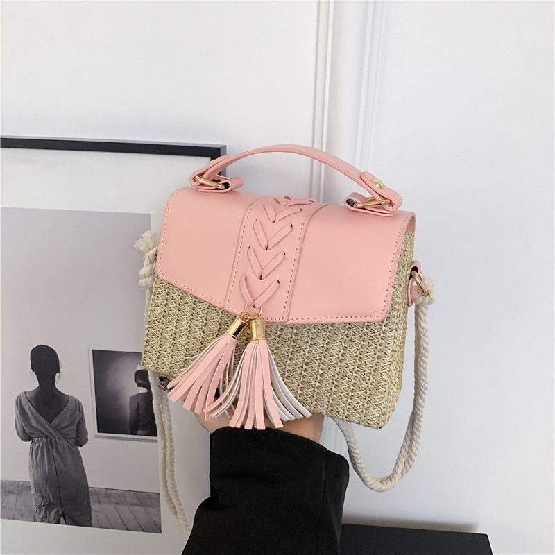 2025S Fashion Designer New Grass Weaving Box New Weaving Handbag Tassel Pendant Trendy Shoulder Bag