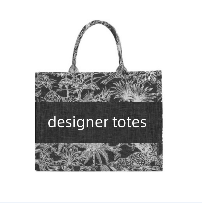 Large Capacity Tote Bag Luxury Designer Handbags For Women 2024 Brand Jacquard Embroidery Canvas Shoulder Bag Big Shopper Bags 02