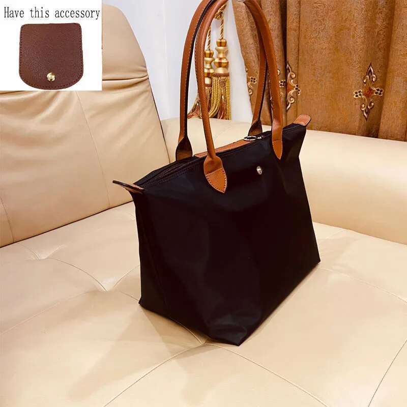 New Long Handle Dumpg Fashion Shoulder Bag Large Capacity Folding Mommy Handbag Foldable Nylon Pocket