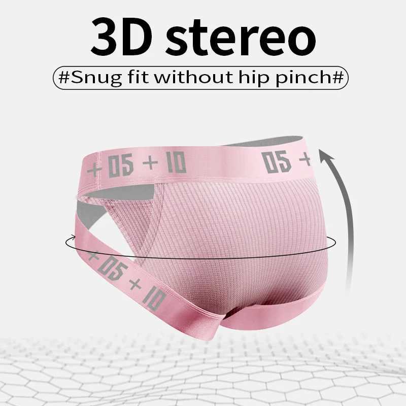 1/2/3 PCS Men Underwear Breathable Threaded Cotton Sexy Gay Men Briefs Hip Lifting Low Waist Sexy Underwear Full Hip CoverageT250322