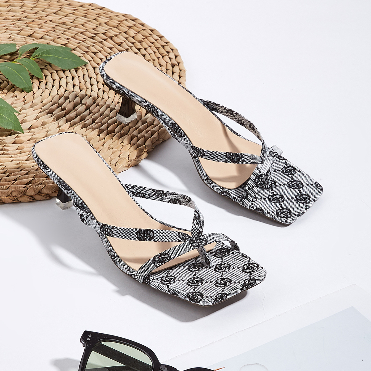 Free shipping designer Sandals heel slides for womens slipsole slippers girl Toe high heels fashion slipper outdoor shoes