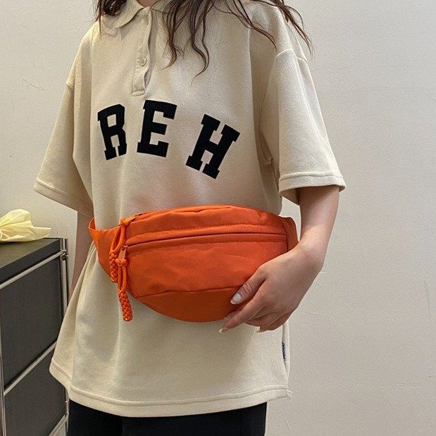 Simple nylon cloth small bag women's new texture single shoulder underarm chest bag crossbody small waist pack 2025s hot
