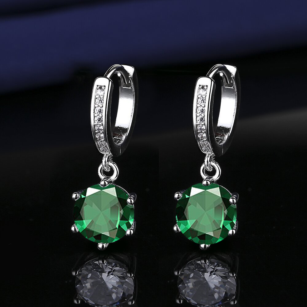 Solid 14K White Gold AU585 Platinum PT950 Earrings female moissanite tassel spirit earrings