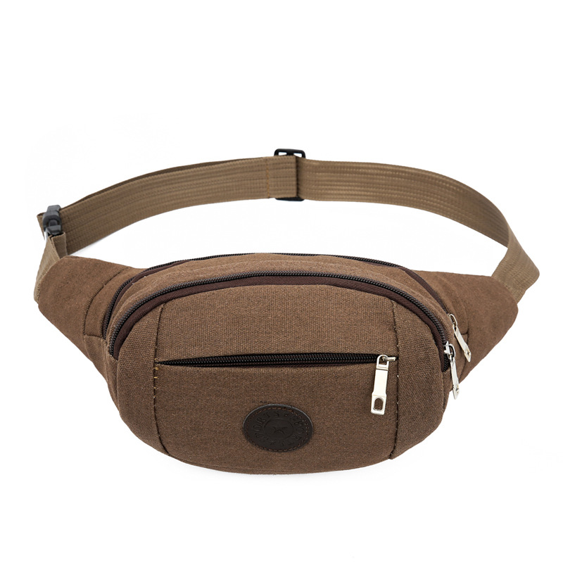 Men's waist pack canvas mobile phone crossbody bag Tools Mobile phone bag Sports cross Chest Bag Travel wallet 2025s hot