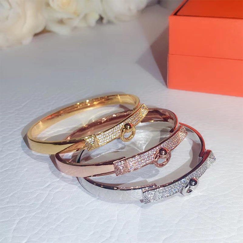Classic brand H bracelet luxury crystal Bangle bracelet men 18k gold bracelet charm designer bracelet for women