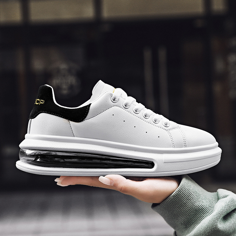2025 new spring student unisex white sneakers Korean style trendy casual shoes full-palm air cushion sports sneakers