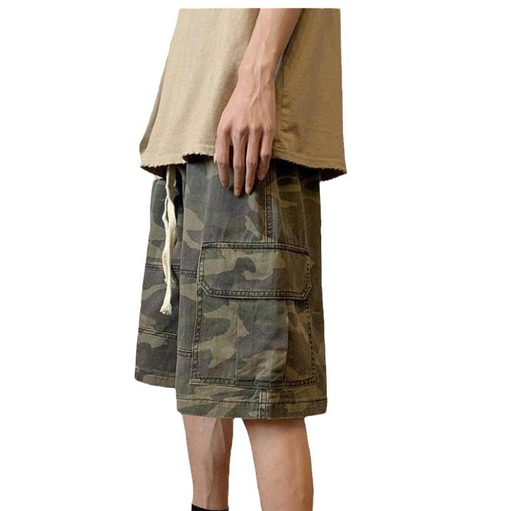2025S Fashion Designer Camouflage Workwear Men S Summer Korean Style Trendy Brand Loose Five Quarter Pants Youth Versatile Casual Shorts