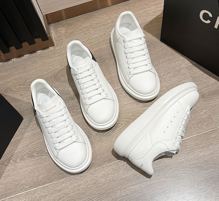 Korean version genuine leather thick-soled platform shoes White shoes for women and men spring new style height-increasing versatile casual sneakers s