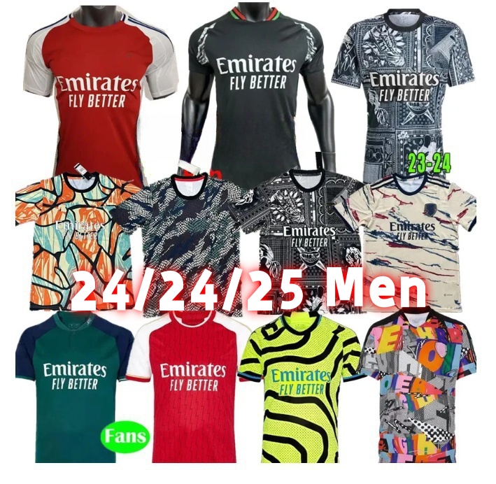 23 24 25 Arsen gunner soccer jerseys Fans MARTINELLI SMITH ROWE SAKA 2023 2024 2025 football shirt Men kit ODEGAARD Nketiah G.JESUS FABIO.323