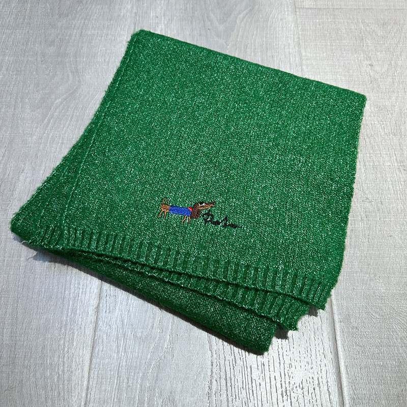 K212 Korean style high-grade pure color wool scarf for women all-match autumn and winter knitted shawl fashionable thick warm neck scarf customization
