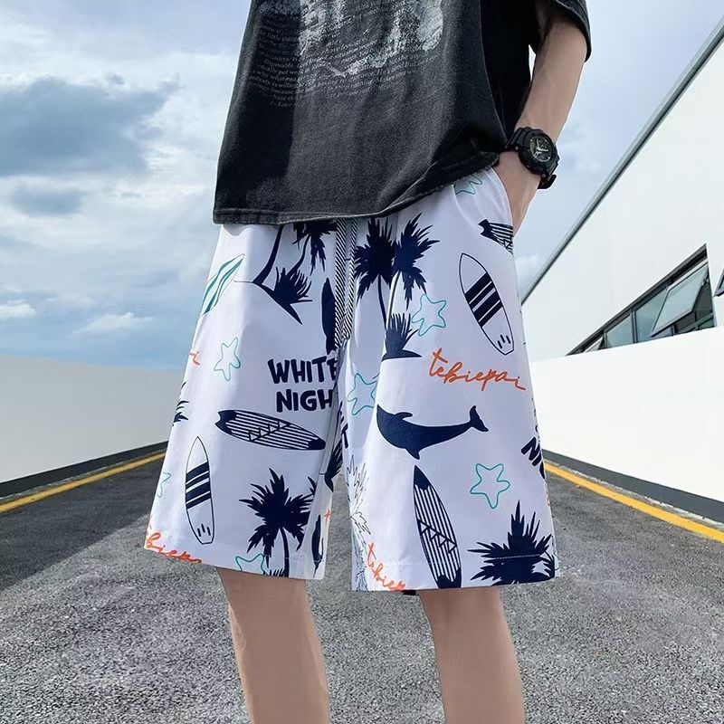 2025S Fashion Designer Four Sided Elastic New Summer Beach Pants Men S Trendy Brand Loose Five Inch Water Adjustable Quick Drying Shorts Couple Casual