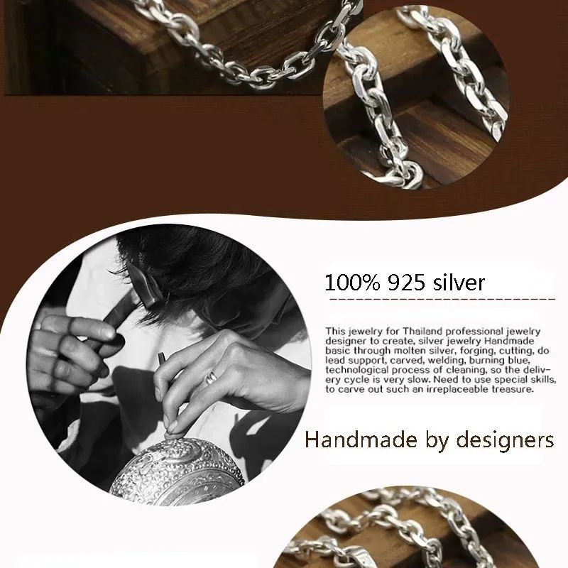 D91 S925 Sterling Silver Bracelet Fashion Letter Personalized Retro Cross Tail Punk Hip Hop Style Lover Gift