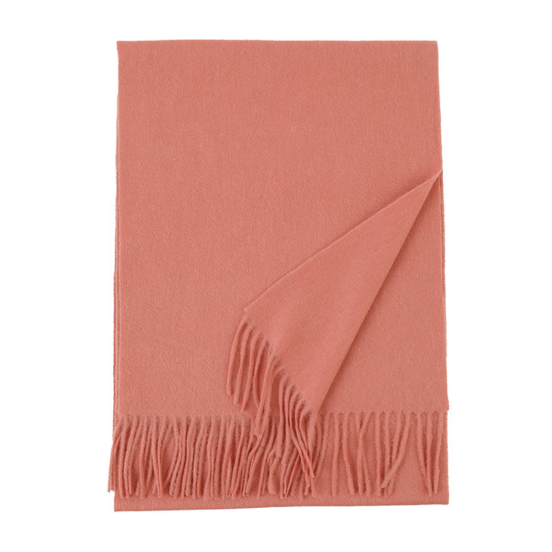 K209 Pure color warm wool scarf tassel soft and comfortable men and women the same style neck scarf couple style Inner Mongolia spot wholesale