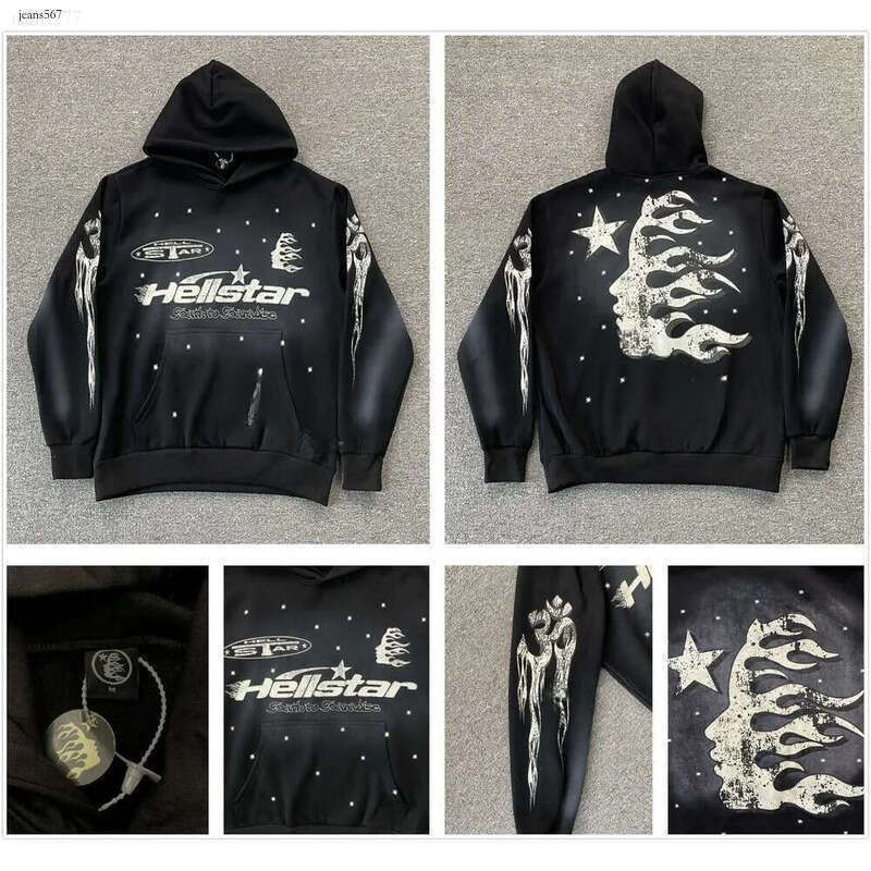 Hellly Starly High Quality Designer Pullover Mens And Womens Hoodie Classic Graphic Tee Hip-hop Fashion Top Pure Cotton Clothin