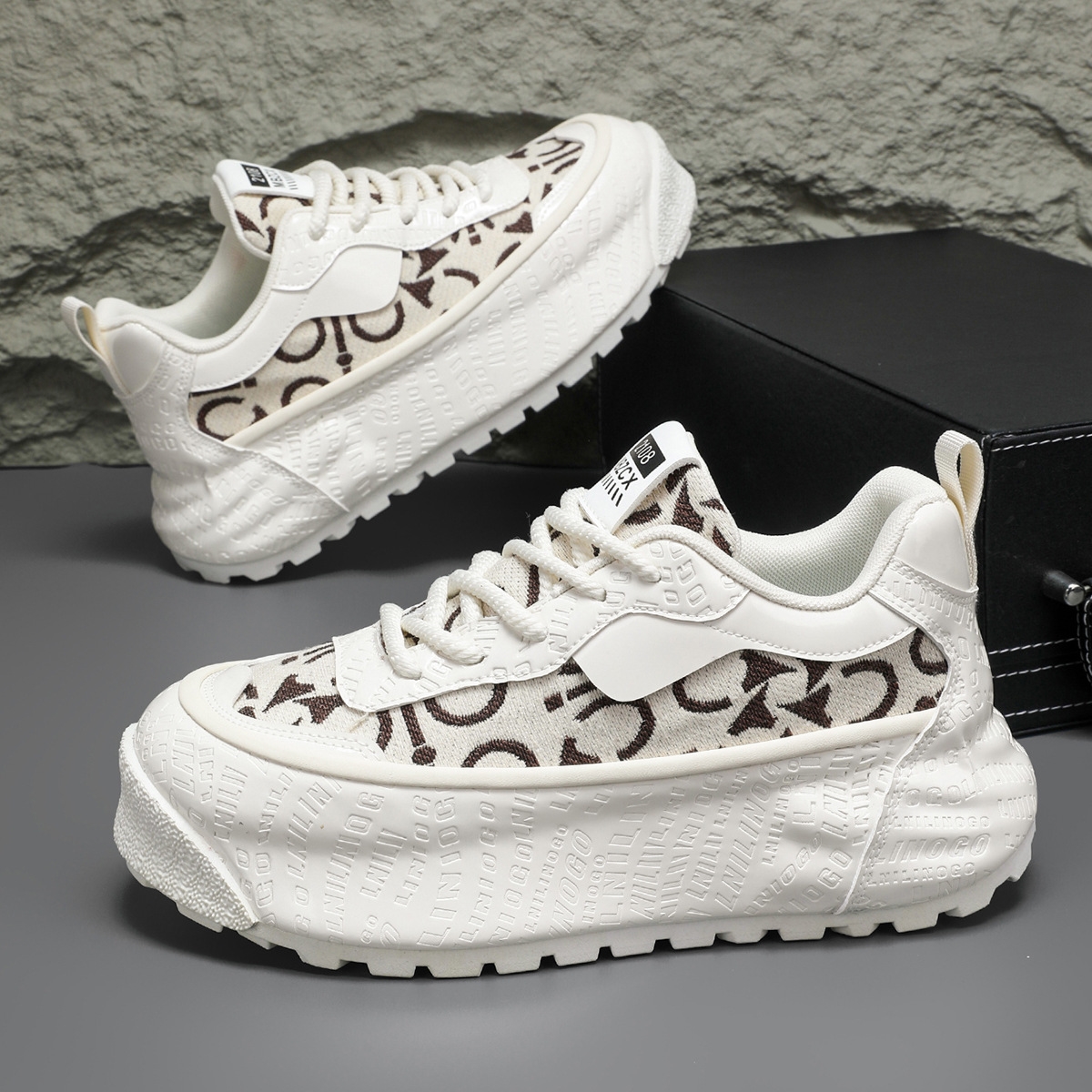 Men's shoes 2025 spring and summer new arrival thick sole wear-resistant work casual shoes men's sports soft soled comfortable casual shoes 