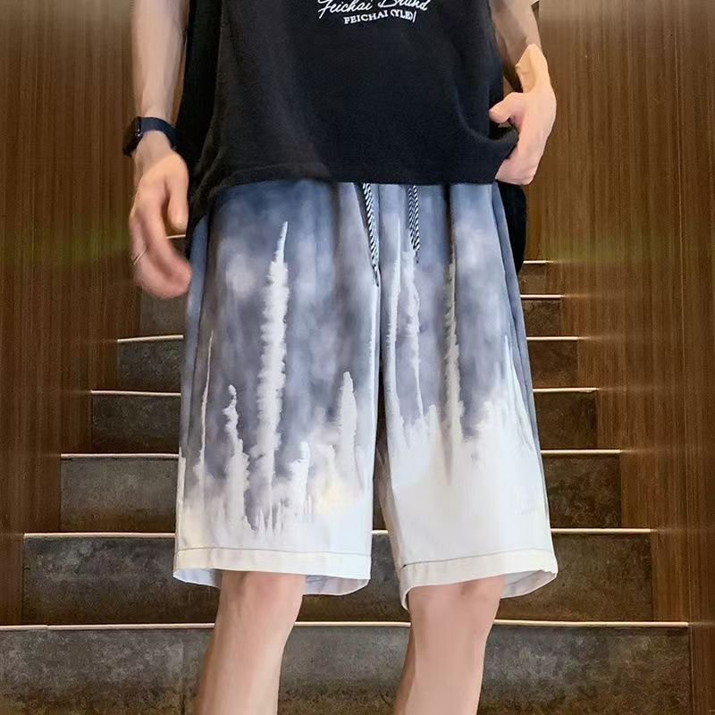 2025S Fashion Designer Four Sided Elastic New Summer Beach Pants Men S Trendy Brand Loose Five Inch Water Adjustable Quick Drying Shorts Couple Casual