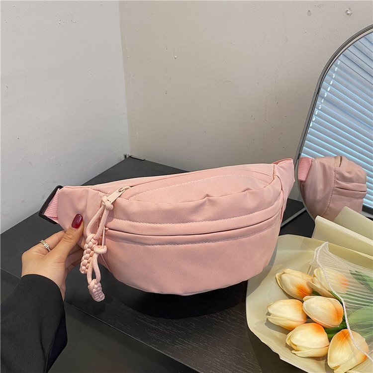 Simple nylon cloth small bag women's new texture single shoulder underarm chest bag crossbody small waist pack