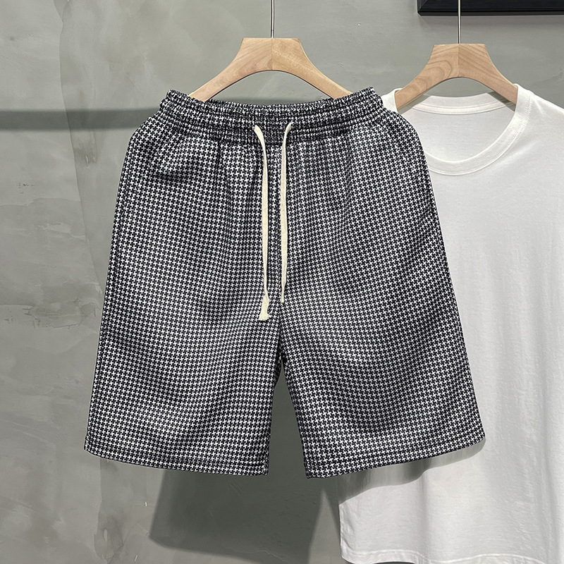 2025S Fashion Designer Summer New Trendy High End Light Luxury Casual Pi Shuai Contrast Color Sports Pants Versatile Men S Beach Split Shorts