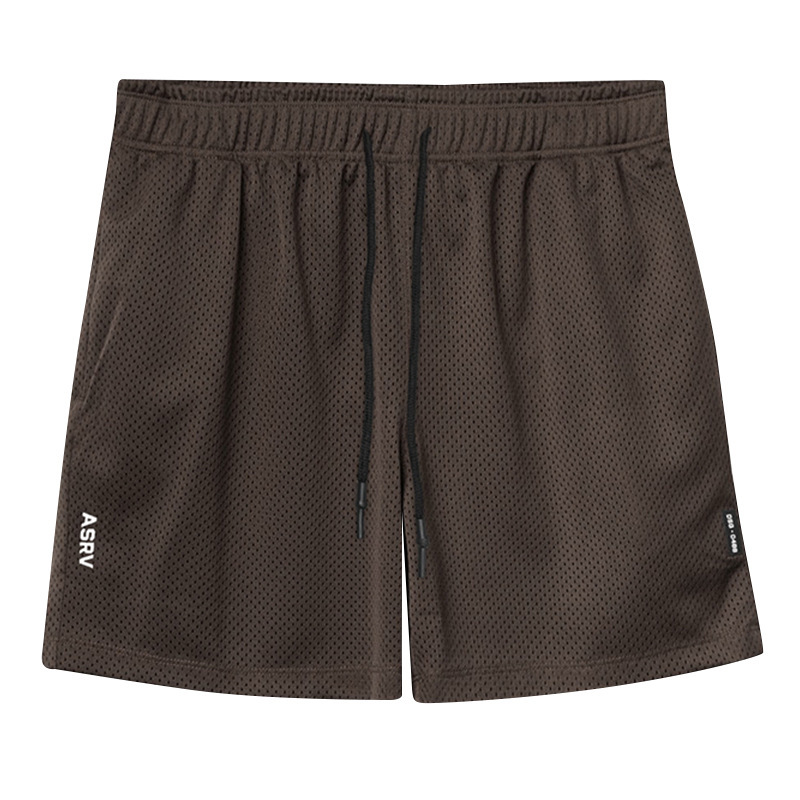 2025S Fashion Designer Summer American Fashion Brand Loose Mesh Quick Drying Five Quarter Pants Men S Multi Pocket Running Sports Shorts