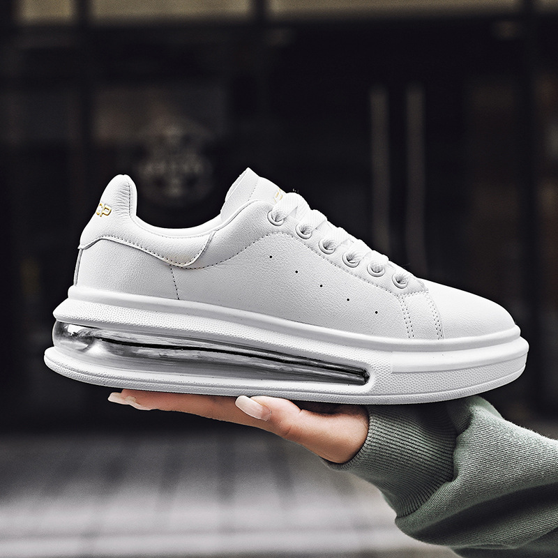 2025 new spring student unisex white sneakers Korean style trendy casual shoes full-palm air cushion sports sneakers