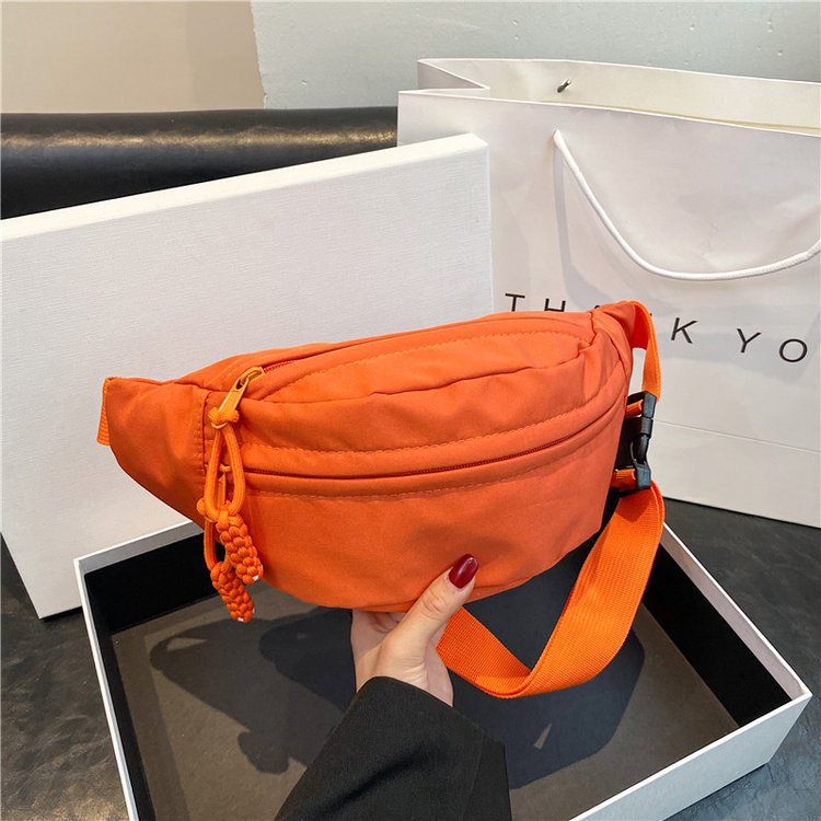 Simple nylon cloth small bag women's new texture single shoulder underarm chest bag crossbody small waist pack