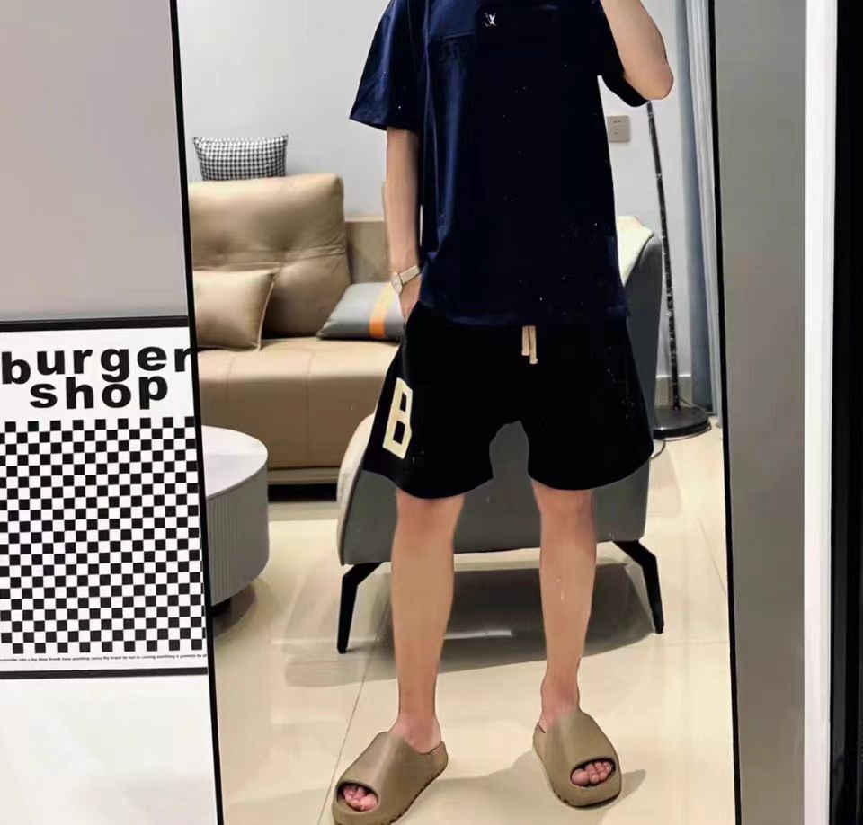2025S Fashion Designer Summer ESSENTIALS Season Main Trendy Brand Word Printed Sports Loose Shorts For Men