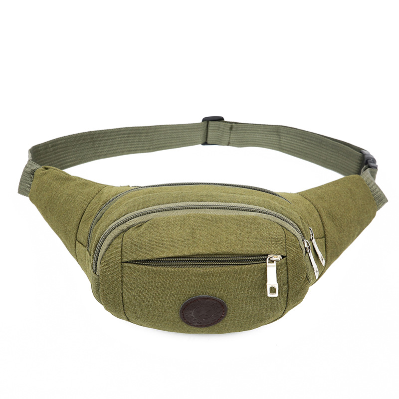 Men's waist pack canvas mobile phone crossbody bag Tools Mobile phone bag Sports cross Chest Bag Travel wallet 2025s hot