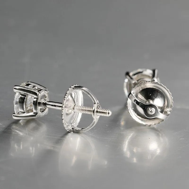 2025 New model pass diamond tester VVS1 moissanite designer for women men making of 925 sterling silver stud earrings screw back earring jewelry woman