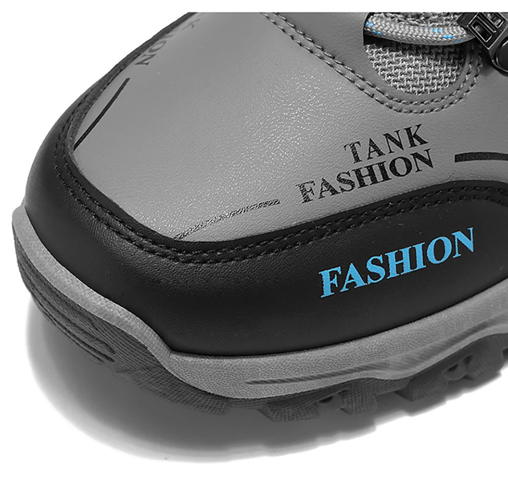 PU Leather Cargo Shoes For Men Waterproof Breathable Outdoor Mens Running Sneakers Anti-slippery Climbing Sport Shoes For Men 250322