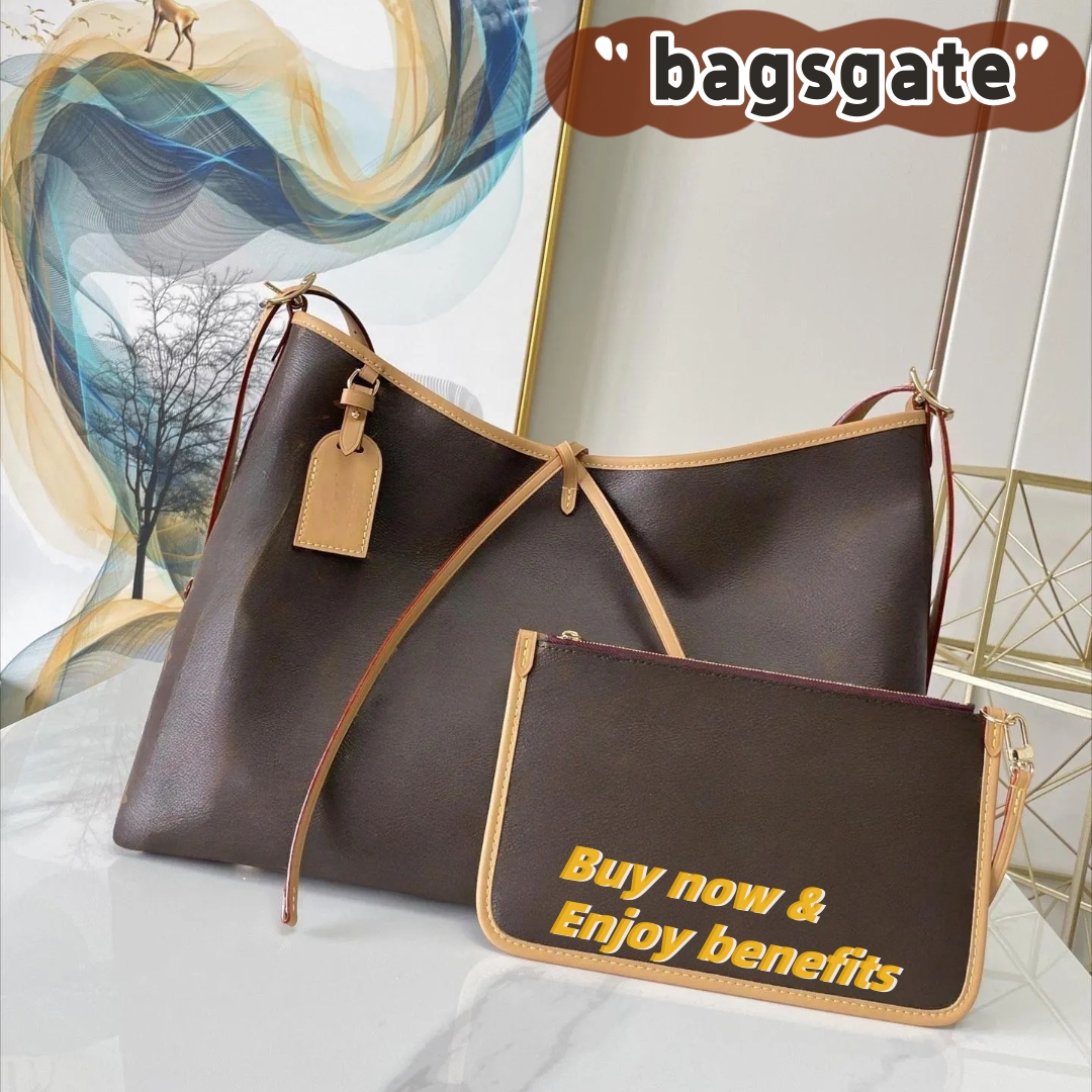 Designer Fashion Brown Womens Shoulder Bag with Detachable Zipper Bag Canvas Women Men Luxury Handbag Retro Crossbody Bag