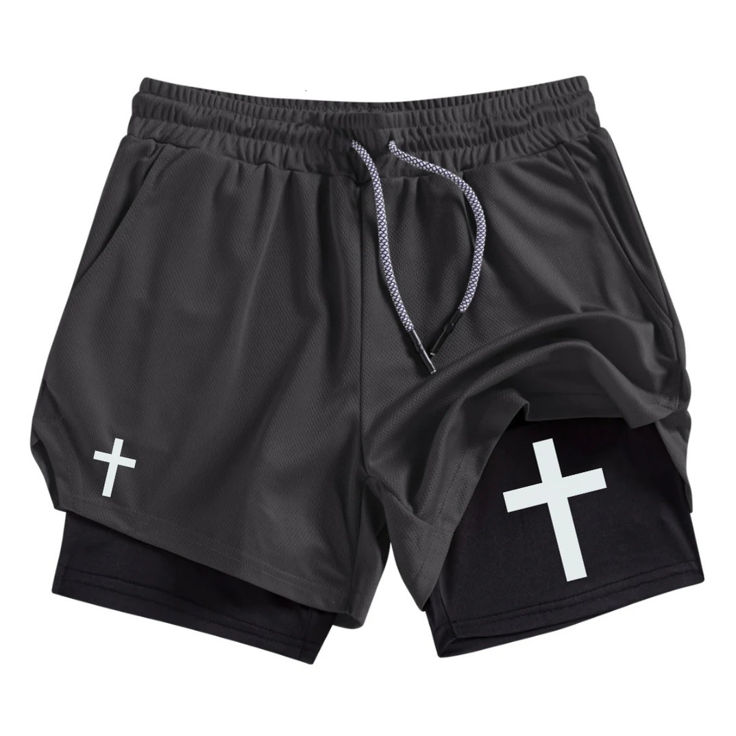 2025S Fashion Designer Summer New Hot Selling Trendy For Men S Adult Double Layered Sports Fitness Casual Shorts