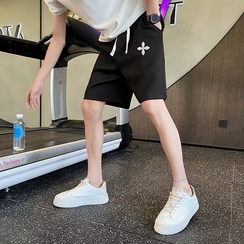 2025S Fashion Designer Light Mature Style Summer White Embroidered Shorts Men S Trendy Brand Five Quarter Loose Sports Casual Mid Length Pants