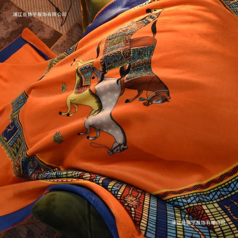 Designer four seasons general light luxury retro lunch airplane cover blanket multi functional