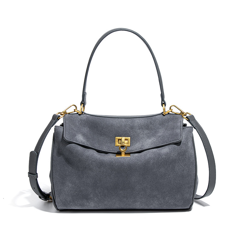2025S Fashion Designer Autumn And Winter Suede Tote For Women Large Capacity Hand Held Armpit Bag High End Feel Frosted Versatile Kelly Bag