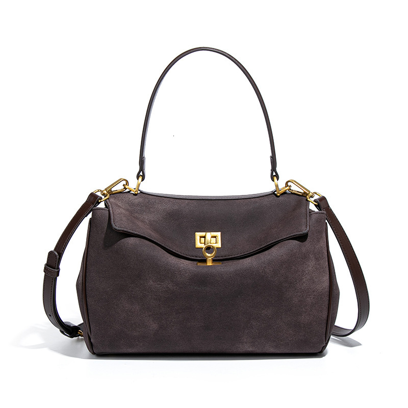 2025S Fashion Designer Autumn And Winter Suede Tote For Women Large Capacity Hand Held Armpit Bag High End Feel Frosted Versatile Kelly Bag