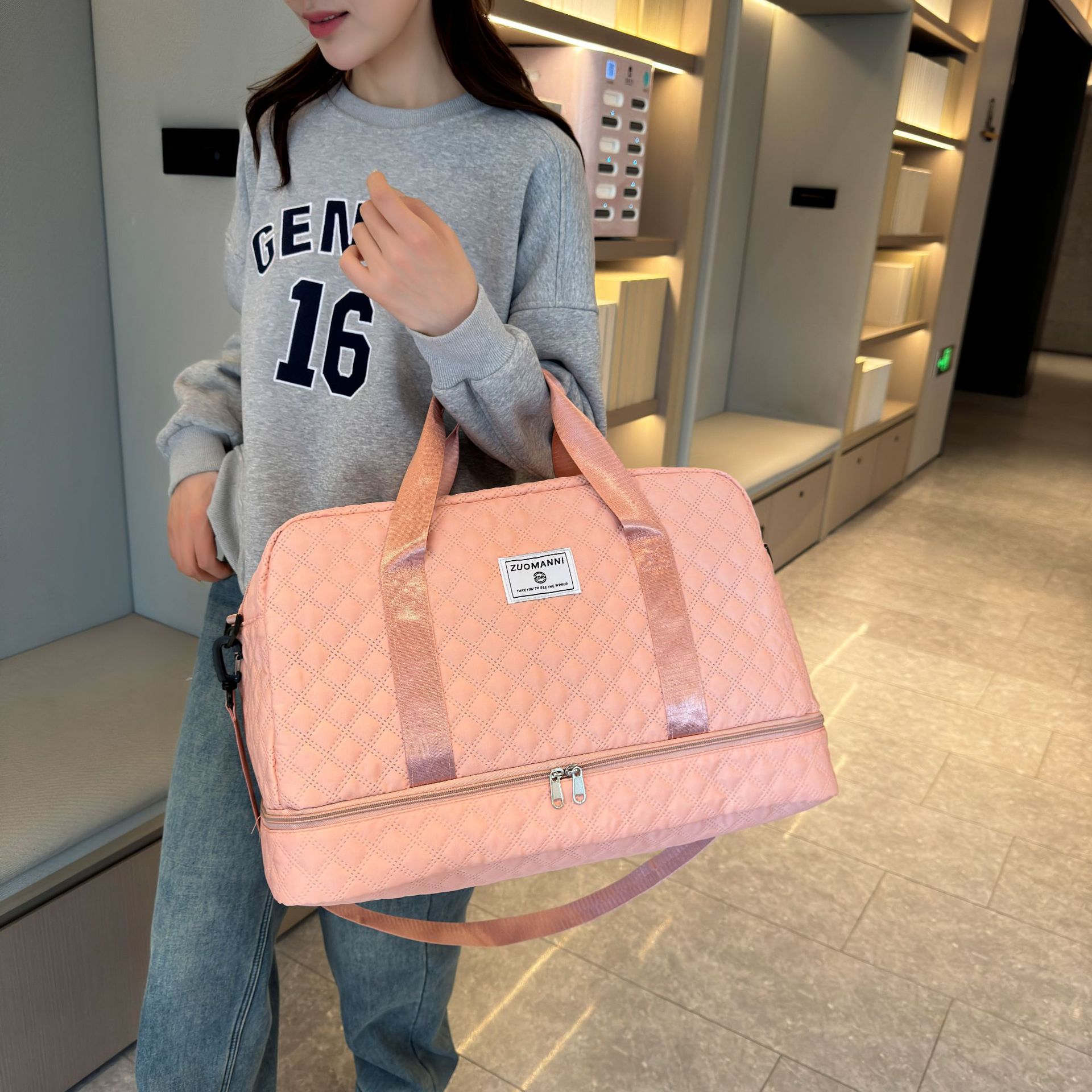 2025 Designer Fiess Women's advanced 3 sense dry and wet separation storage Crossbody sports large capacity lage travel bag 2025s hot