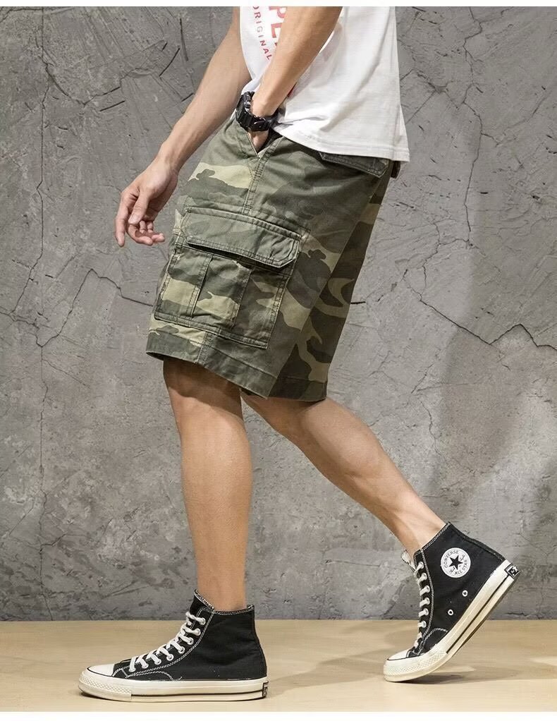 2025S Fashion Designer Shorts Men S Summer Loose Casual Sports Five Quarter Straight Leg Trendy Brand Functional Work Pants