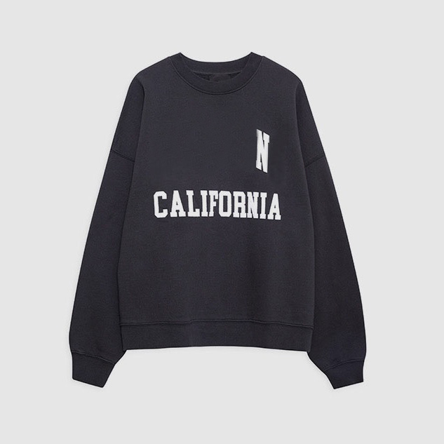 Miles California Sweatshirts Women Bing Washed Vintage Black Jumpers Loose Designer Fashion Hoodies New Tops Sweaters