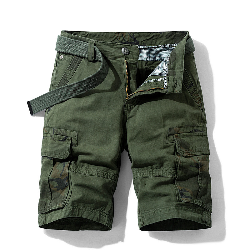 2025S Fashion Designer American Fashion Brand Workwear Men S Summer New Loose Casual Versatile Straight Leg Shorts Cotton Elastic Five Quarter Pants