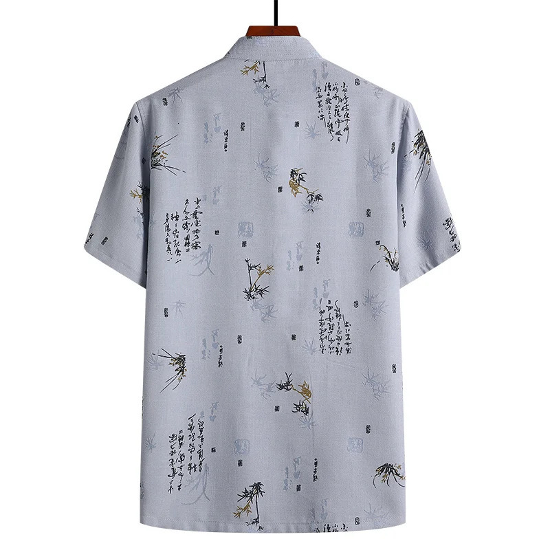 Cotton Fried Dough Twists Tang suit shirtpants Chinese style elderly cotton Fried Dough Twists Tang suit grandfather linen loose household suit 250318