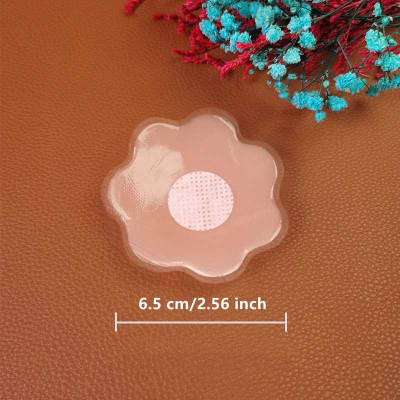Reusable silicone Nipple cover womens bra sticker breast Petal strapless bra invisible chest pad chest stickerXJ250324