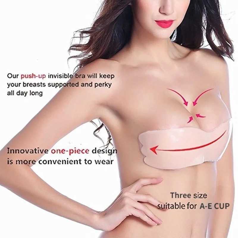 Reusable invisible push up strapless bra silicone self-adhesive bra reusable strapless braXJ250324