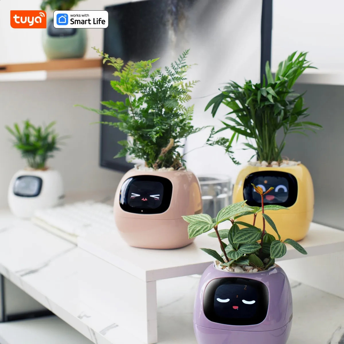 Tuya Ivy Smart PlanterEndless Fun Over 49 Rich Expressions7 smart sensorsAI Chips Make Raising Plants Easy and Fun 250411